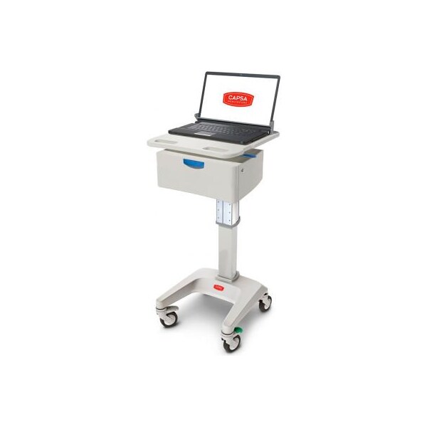 Capsa Solutions Capsa Healthcare LX5 Non-Powered Laptop Cart, One 6" Drawer, 45 lbs. Weight Capacity LX5-NG-D01-M-45 - main